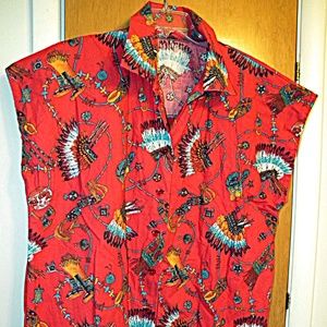 Woman's sleeveless top red Plus size